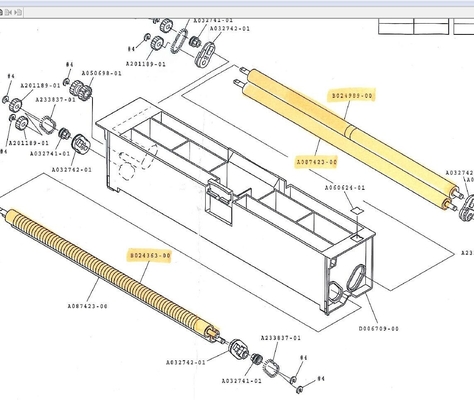 จีน AA074137 A087423 B024363 A078885 A081790 Noritsu QSS29 32 34 75 3701 Minilab Bibulous Roller ผู้ผลิต
