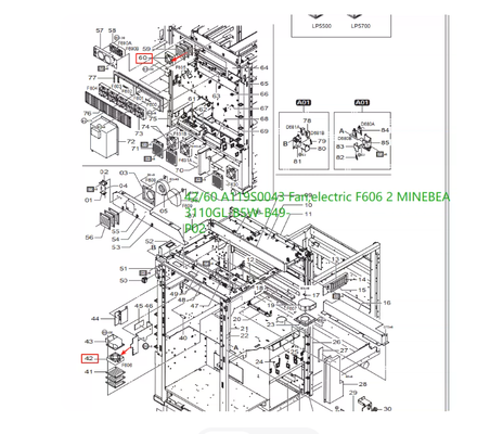 119S0043 พัดลมสำหรับ Fuji Frontier 500/550/570 Minilab Machine Part อุปกรณ์เสริม ผู้ผลิต