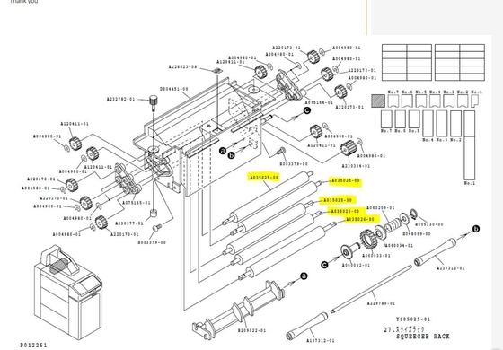 Noritsu V30 V50 Minilab Film Processor อะไหล่ลูกกลิ้งปาดน้ำ A035026 A035026 00 ผู้ผลิต