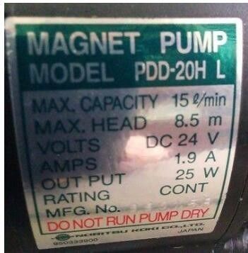 NORITSU KOKI ปั๊มแม่เหล็ก W405846 02 W405846 รุ่น PDD 20H L สำหรับ NORITSU FUJI GRETAG ผู้ผลิต